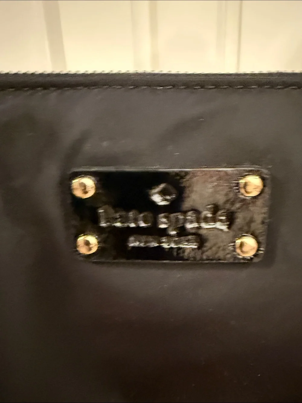 Kate Spade Nylon Tote with Leather Trim